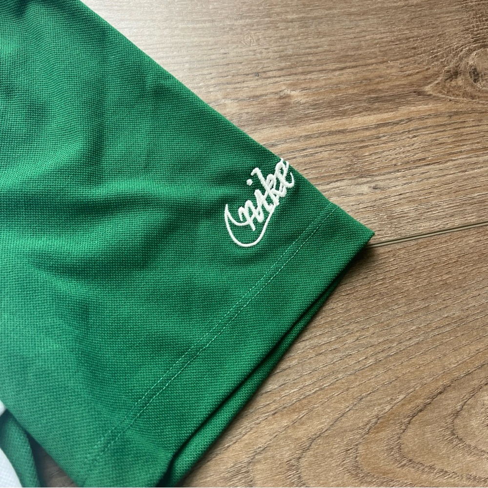 Mens Size Medium Nike New York Jets Polo Shirt White Green NFL - Picture 3 of 5